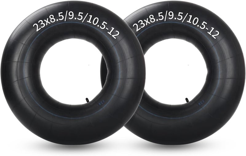 GICOOL 23x8.5-12 Butyl Inner Tubes, 2 Pack with TR13 Valve Stem, Heavy-Duty Inner Tubes, Replacement Tubes for John Deere Garden Tractor, Lawn Tractor, Riding Mower, MTD Rider - Image 1